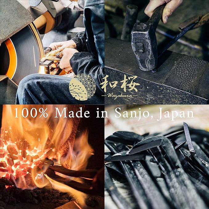 Wazakura Made in Japan 6PCS Bonsai Professional Tool Kit with Roll Bag: Yasugi Steel Twig Scissor, Concave Branch Cutter, Knob Cutter, Jin Plier, Wire Cutter, Root Cutter. Bonsai Tool Set with Case