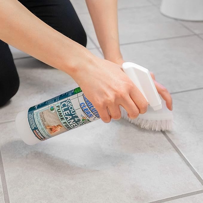 Absolutely Clean FAST GROUT CLEANER! - Professional Strength, Natural Enzyme Formula - Fast Acting, Fume Free - USA Made (16oz 2 Pack Cleans Up To 500 sq ft)