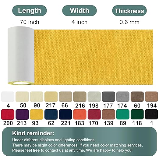 Canvas Repair Tape, 4×63 Inches Yellow Waterproof Self-Adhesive Patch for Outdoor Gear, Durable and Weatherproof Fabric Tape for Boat Covers, Couch,Tents, Sofas, Sun Shades, Awnings, and Lounge Chairs