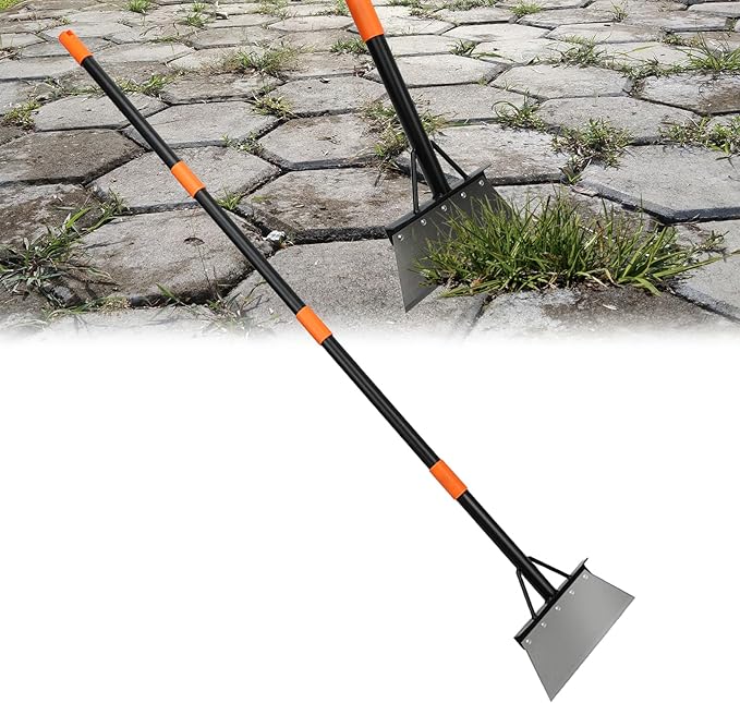 Garden Flat Shovel,Heavy Duty Weeding Tools Gardening,60" Long Handle Metal Floor Scraper,Multifunctional Cleaning Shovel for Lawn Edging, Scraping, Weed and Ice Removal