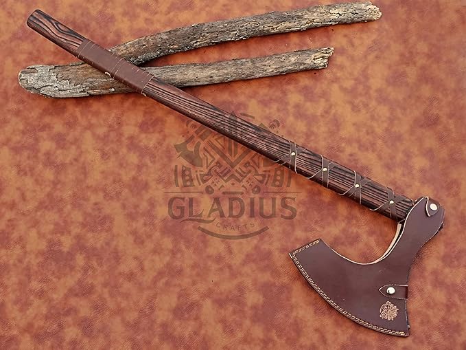 | Exquisite Handmade Viking Axe - Ideal for Collectors & Enthusiasts | Authentic, Artisan-Crafted | Medieval Styled Axe with Durable and Robust High Carbon Steel (GC-AX09)