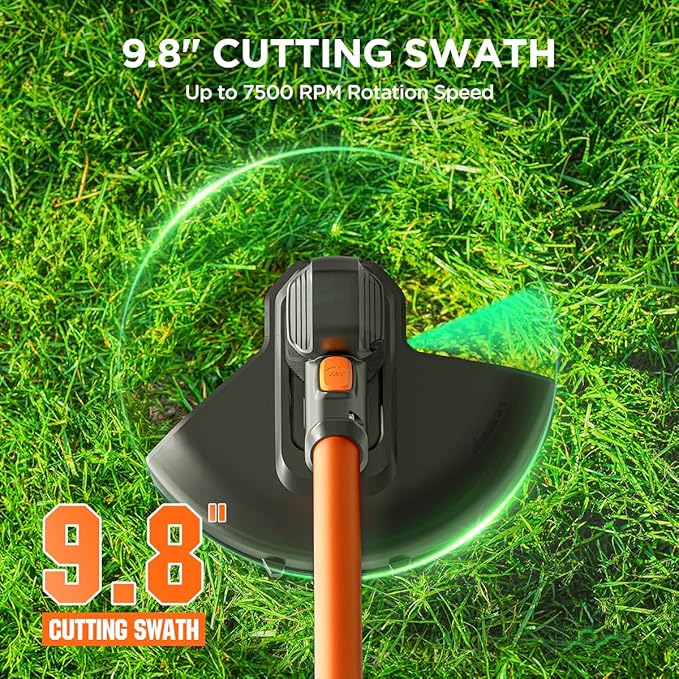 Litheli Cordless Weed Wacker 10 Inch, U20 Handy+ 20V String Trimmer & Weed Eater with 2.0Ah Battery, Grass Trimmer Tools for Garden, Yard and Farm