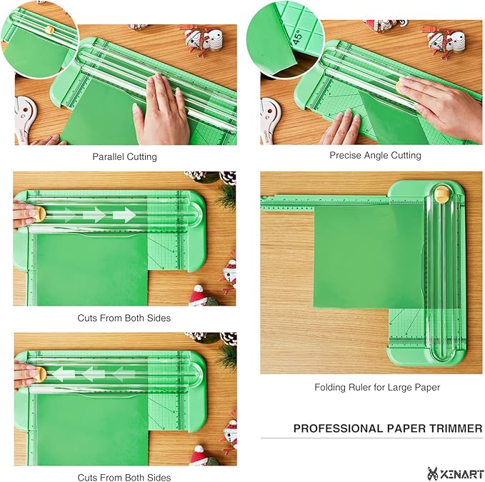 Xinart Paper Trimmer Tool Set A4 Craft Paper Cutter Weeding Tool Set Craft Knife/Weeder/Scraper/Spatula/Tweezers/Scissors Basic Tool Kit for Vinyl, Paper, Coupon, Label, Photo and Cardstock