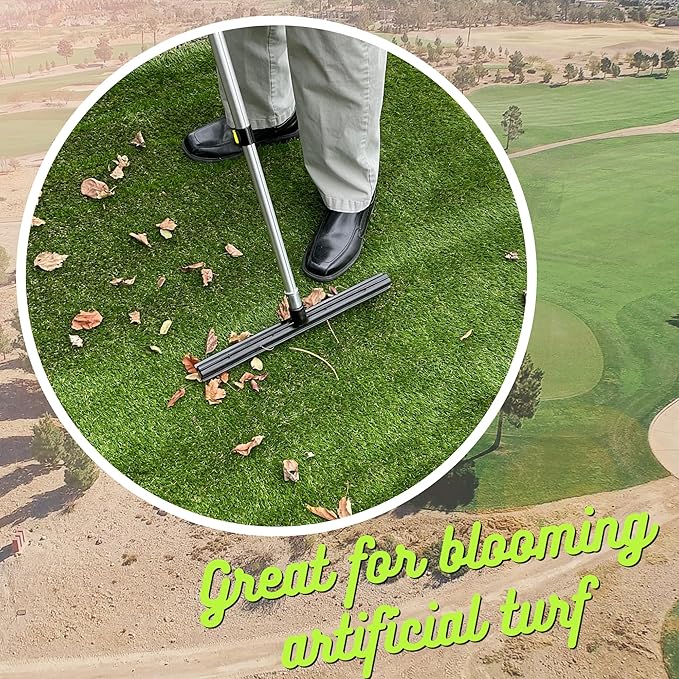 Room Groom Carpet Rake Groomer with Telescoping 54" Adjustable Handle & Portable Lint Remover Brush Tool, Carpet Brush Ideal for Pet Hair, Refreshing Carpets, Rugs, and Artificial Turf