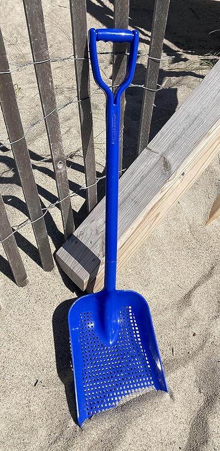 Sand Dipper Treasure Shovel Digger Sifter - Tough Plastic Shovel for Beach, Chicken Coop Poop, Goat Stall Cleaning, and Backyard Barns