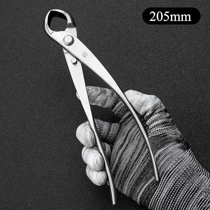 TianBonsai Bonsai Tools 5-Piece Alloy Steel Bonsai tool Kit In Cluding 210mm Long Handle Scissors / 205mm Branch Cutter / 205mm Knob Cutter / 200mm Straight Root Hook/Tweezers (NBK5-01)
