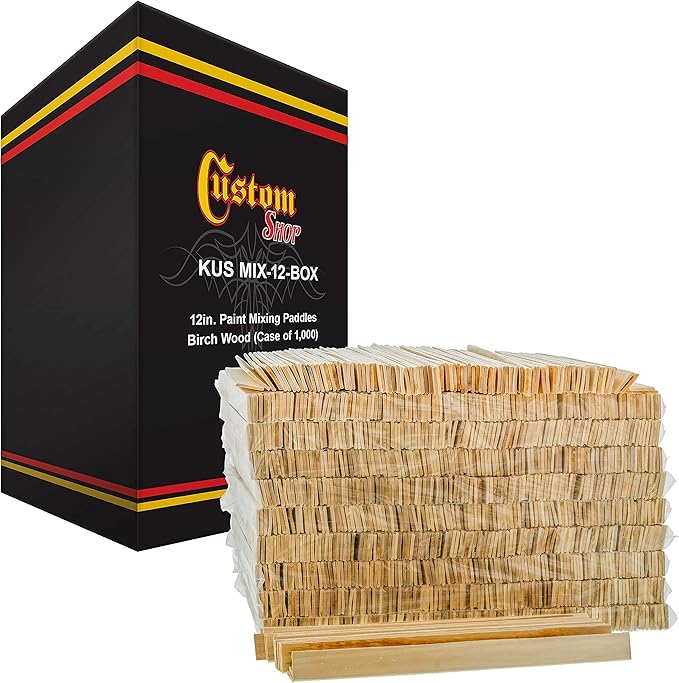 Custom Shop Craft and Paint Stirrers - 12" Premium Grade Wood - Full Case of 1000