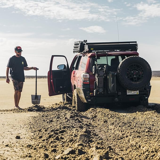 DMOS Delta Shovel - Collapsible Heavy-Duty Steel Folding Shovel for Camping, Overlanding, Survival, Military, Hunting, & Off-Road Use - Blackout - Pro