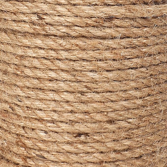 RAJRANG 164 Feet Natural Twine Strings - Handmade Suitable for Crafts Gift Christmas Durable Packing Cord for Gardening Application - 5 mm Diameter