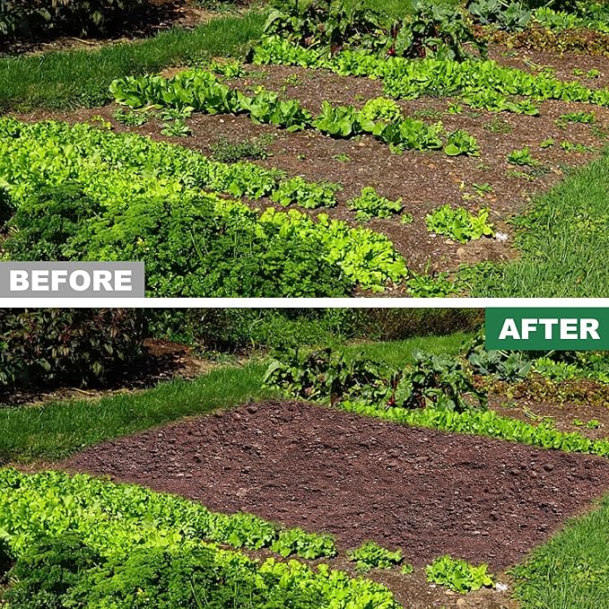 Garden Hoe, Long Handle Hoe Garden Tool with Non-Slip Silicone Cover, 56-Inch Stainless Steel Handle, Heavy Duty Hoe with Durable Blade, for Digging Loosening Weeding Planting