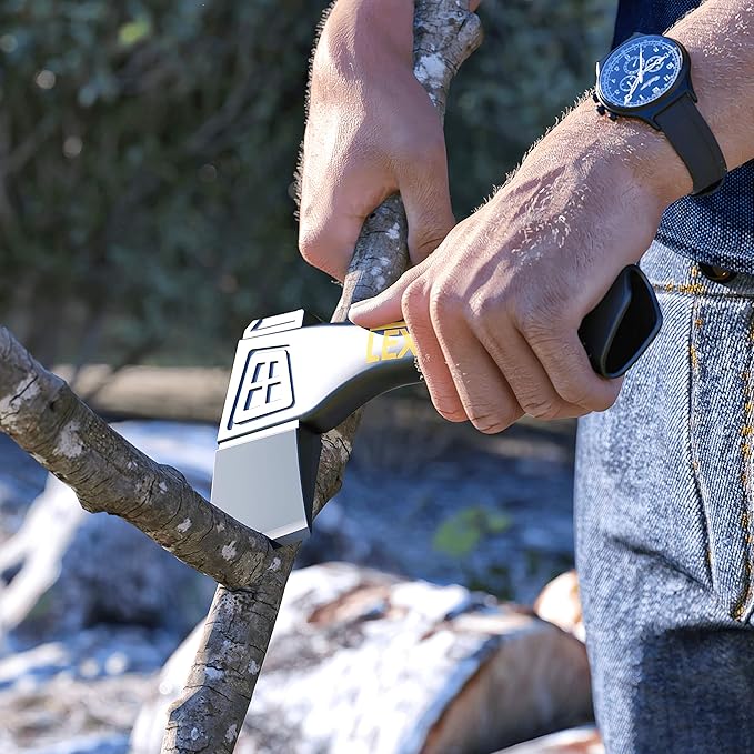 LEXIVON V9 Camping Hatchet, 9-Inch Axe | Ergonomic Grip, Lightweight Fiber-Glass Composite Handle | Protective Carrying Sheath Included (LX-V9)