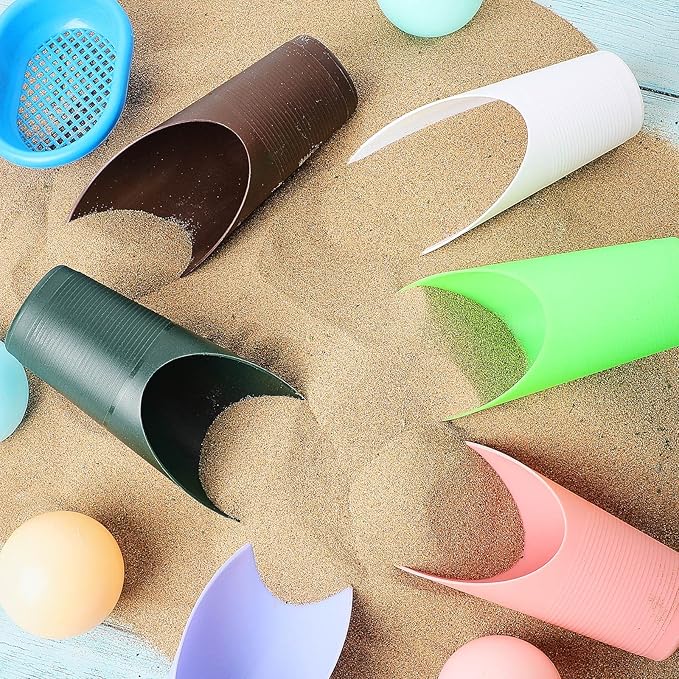 6 Pcs Bonsai Soil Scoops Plastic Garden Shovels Garden Tool Bucket Shovel Colorful Small mini Potting Scoop for Plant Flower Succulent