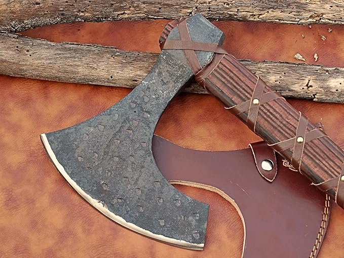 | Exquisite Handmade Viking Axe - Ideal for Collectors & Enthusiasts | Authentic, Artisan-Crafted | Medieval Styled Axe with Durable and Robust High Carbon Steel (GC-AX09)