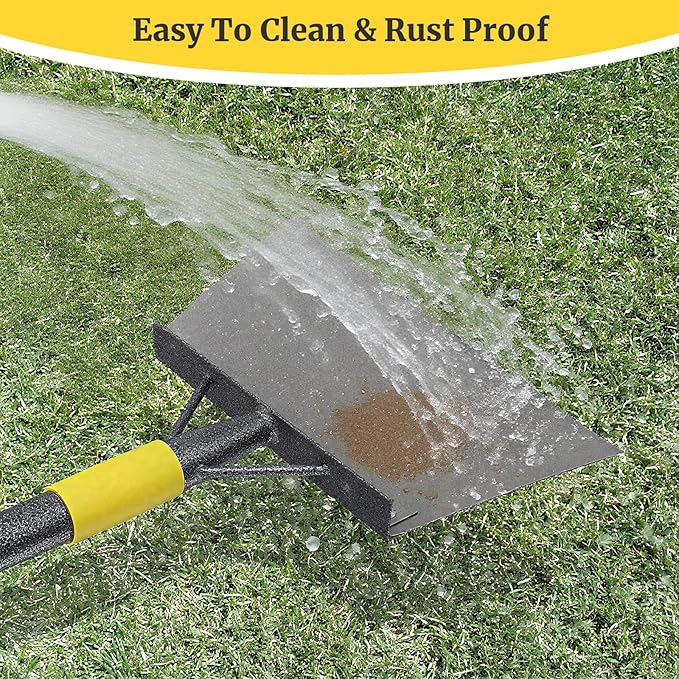 Garden Shovel: Heavy Duty Floor Scraper with Metal Sharp Blade, Multifunctional 60in Long Handle Flat Shovels for Edging Weeding Landscaping Lawn Tool