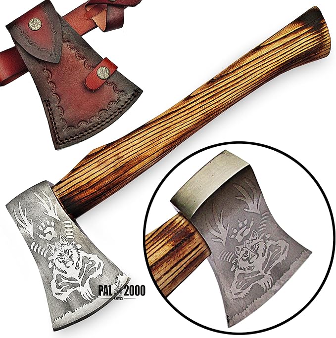 Splitting Axe Camping Chopping Hatchet Viking Tomahawk Battle Hunting Outdoor Solid Wood Handle 9912