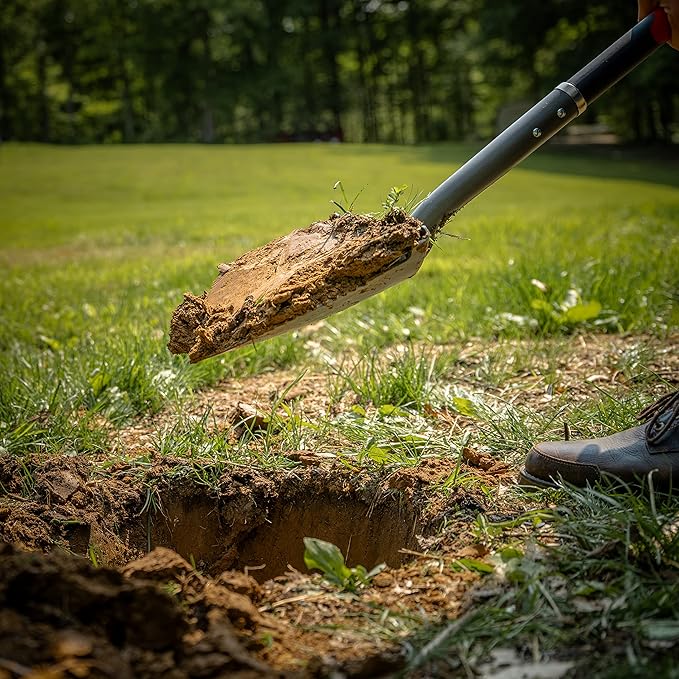 Radius Garden 22211, Root Slayer Round Head Shovel, Red