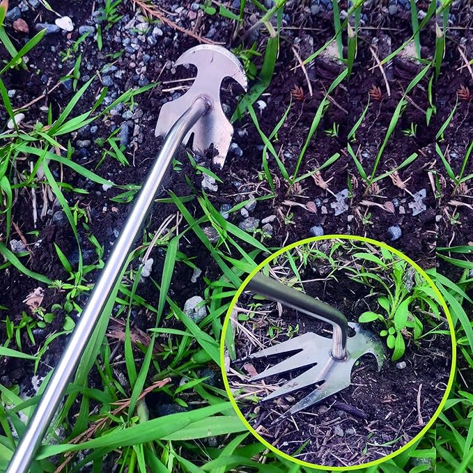 Weed Puller Tool, 3 Pack Stainless Steel Hand Weeder Tool, Multi-Purpose Weed Remover Tool Weeding Tools for Gardening