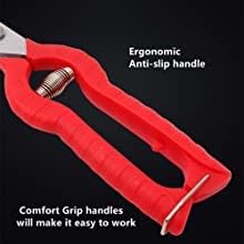 2pack Zsling Extra Long Edge Stainless Steel Pruning Shears Fruit Trees Bonsai Sharp Garden Scissors Tool