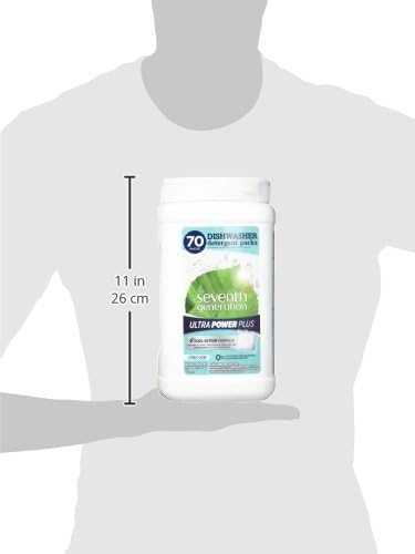 Seventh Generation Power+ Dishwasher Detergent Packs Fresh Citrus scent 1 for sparkling dishes Dishwasher tabs 70 count