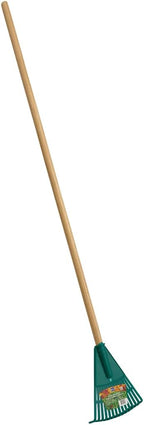 FARM-TUFF 8 Inch Garden Rake with 48 Inch Hardwood Handle - Durable & Compact Garden Rake for Shrubs, Flower Beds, and Tight Spaces