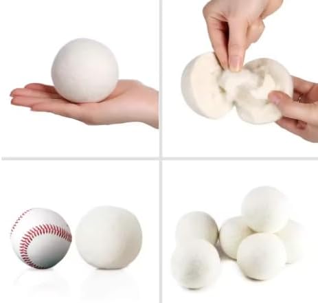Wool Dryer Balls – Reusable Laundry Softener, Tumble Dryer Balls for Clothes, Eco-Friendly Washing Machine Accessories, Home Essentials