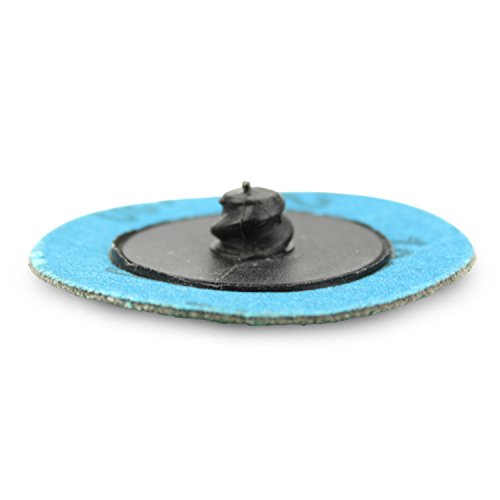 BHA Green Zirconia with Grind Aid Quick Change Sanding Discs Type R Male Roll On, 2" (80 Grit) - 25 Pack
