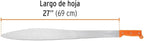 TRUPER T-905-27P Orange Handle Acapulco Style Machetes 27" (69cm)
