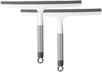 2PCS 10.8" Silicone Shower Scraper Cleaner Bathrooms Multi-Purpose Squeegee Glass Clean Floor Window Cleaning Tool Household Water Wiper Waterblade Drying Blade Car auto