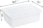 15 QuartStackable Plastic Storage Bins with Lids,Container to Organize Shoes and Crafts on Closet Shelves,Garage, Totes, Tubs Boxes Organizing 4 Pack (N-2L)