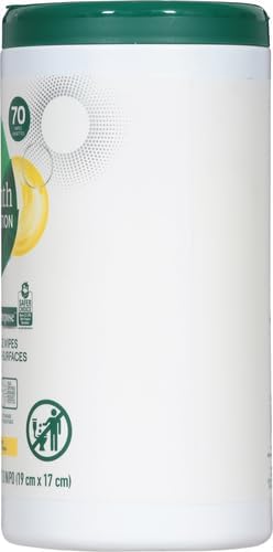 Seventh Generation Multi-Surface Cleaning Wipes, Lemon Zest Scent, Cuts Grease & Grime, 70 Wipes