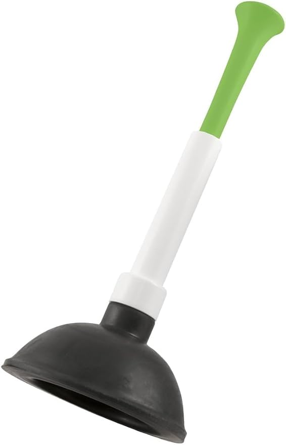 PlumbCraft 14 to 18-in. Adjustable-Flange Heavy-Duty Toilet Plunger 7503590A, Heavy Duty Toilet Plunger for Households, Ergonomic Plunger to Unclog Toilet, Toilet Bowl Plunger with Ergonomic Handle
