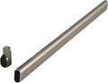 Oval Closet Rod with End Supports (Satin Nickel, 30" Wide Space)