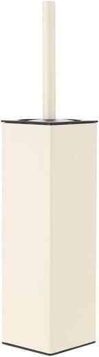BGL Standing Toilet Brush and Holder Matte White Aluminium Toilet Bowl Cleaner Brush and Holder for Bathroom Storage and Organization, Square Design Sturdy and Space Saving