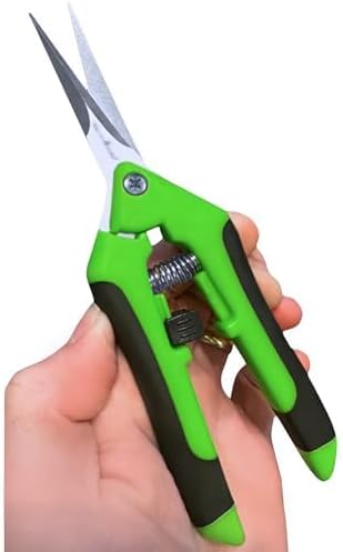 GARDEN GURU Razor Sharp Snip – Professional Garden Pruning Shears Trimmers Scissors – Super Sharp Micro-Tip Precision Stainless Steel Blades - Easy on Arthritic Hands - Soft Ergonomic Handles (2 Pack)