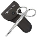 Rounded Stainless Steel Facial Hair Scissors – Safety Scissors for Nose Hair, Eyebrows, Eyelashes, Mustache, Beard, and Baby Nails