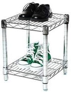 Shelving Inc. 12" d x 12" w Chrome Wire Shelving with 2 Tier Shelves, Weight Capacity 800lbs Per Shelf