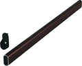 Oval Closet Rod with End Supports that have Dual Rear Facing 5mm Pins (Oil Rubbed Bronze, 48" Wide Space)
