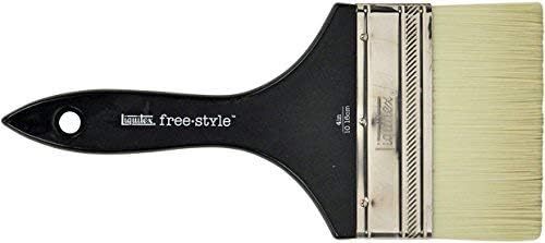 Liquitex 4 1300704 Professional Freestyle Large Scale Brush, Broad Flat/Varnish inch, Short Handle, Multi