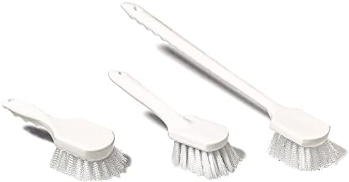 SPARTA 4050000 Nylon Utility Scrub Brush, Cleaning Brush, Utility Brush With Hanging Hole For Kitchen, Restaurant, Home , 20 Inches, White, (Pack of 12)