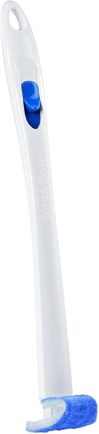 Scotch-Brite Disposable Toilet Scrubber Starter Kit, Disposable Refills with Built-In Bleach Alternative, Includes 1 Handle, Storage Caddy and 5 Refills