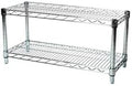 Shelving Inc. 12" d x 42" w Chrome Wire Shelving with 2 Tier Shelves, Weight Capacity 800lbs Per Shelf
