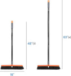 TreeLen 18 inch Push Broom Outdoor - Heavy Duty Broom for Driveways, Sidewalks, Patios and Deck Cleans Dirt, Debris, Sand, Mud, Leaves and Water-18 Wide Bristles