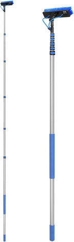 VEVOR Water Fed Pole Kit, 36FT Solar Panel Cleaning Pole with Extendable Handle, 180° Rotatable Brush Head & 65.6FT Hose, Household & Outdoor Window Cleaner Tool for Caravan Solar Panel Deck