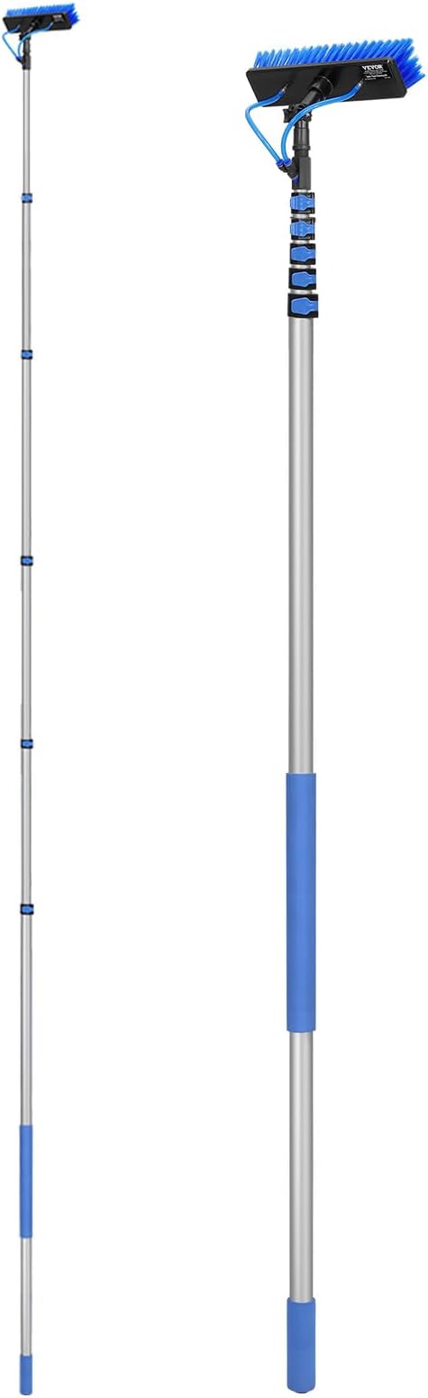 VEVOR Water Fed Pole Kit, 36FT Solar Panel Cleaning Pole with Extendable Handle, 180° Rotatable Brush Head & 65.6FT Hose, Household & Outdoor Window Cleaner Tool for Caravan Solar Panel Deck
