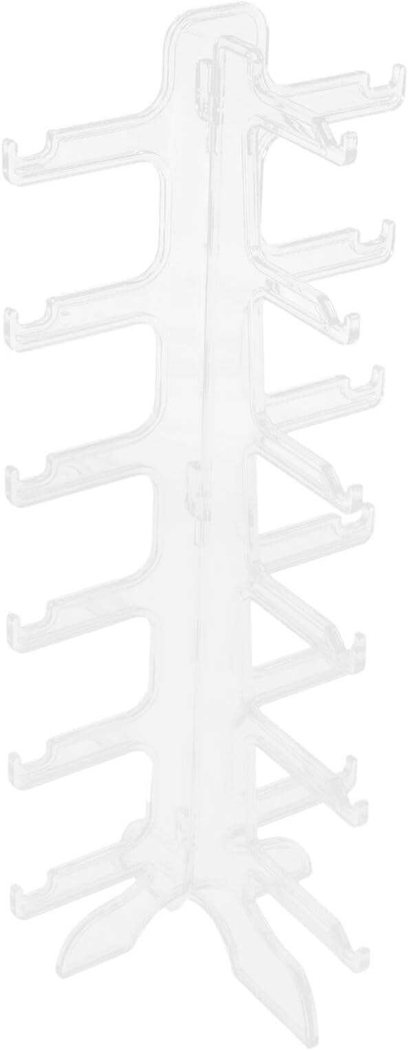 NUOBESTY Multi-Layer Eyeglasses Holder Stand 6-Tier Plastic Sunglasses Organizer Display Rack for Desktop Eyewear Storage and Display