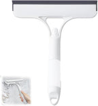 3 in 1 Window Cleaning Scraper，3 in 1 Spray Squeegee， Multifunctional Glass Cleaner Tool with Microfiber Pad for Home, Car, Mirrors, and Shower Surfaces (White)