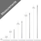 Floor Scrub Brush with Long Handle 54''- Stiff Bristle 2 in 1 Shower Scrubber with Squeegee Cleans Kitchen, Wall, Tile, Grout, Tub and Carpet, Brush Broom Scrubbing Garage, Patio Deck