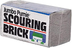 PUMIE JPS-12 Jumbo Scouring Brick, for Large Surface Cleaning, Removes Lime, Scale, Rust, Calcium - Pool Pumice Stone Tile Cleaner, Barbecue Cleaning Stone, Hand Safe, Pack of 12