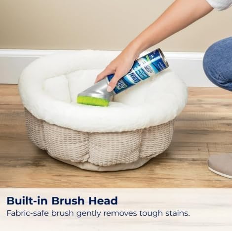 Woo-lite Carpet and Upholstery Foam Cleaner with Built-in Brush, Triple Action Stainlift Technology for Stairs, Fabrics, Pet Odors (1 Pack)