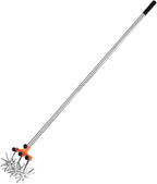 Rotary Cultivator Garden Tiller, Manual Tiller Tool Metal Construction Wheel Edger Manual Lawns Tool Gardening for Tight Spaces Metal Soil Cultivator for Hard Soil